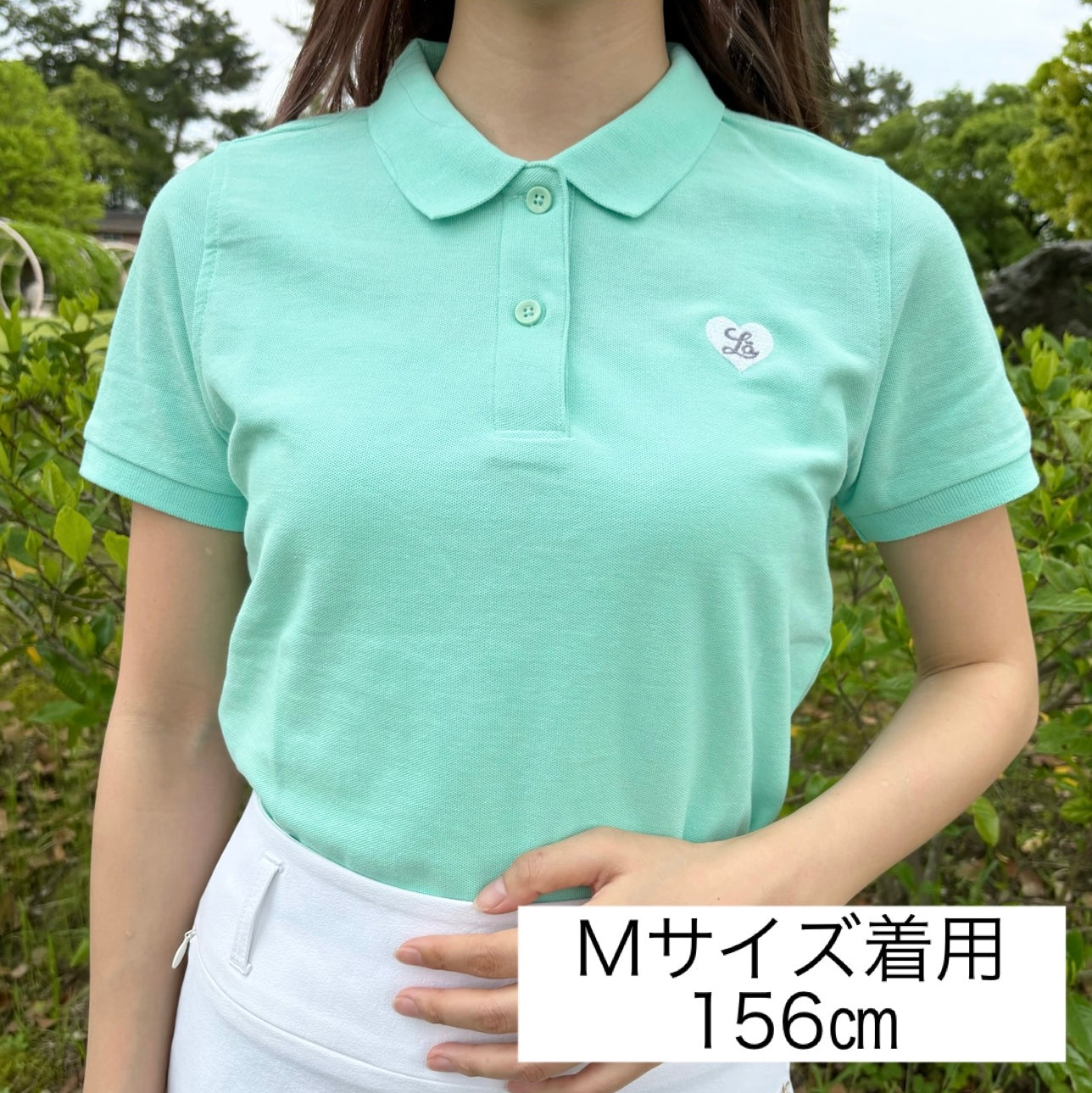 woman'sポロシャツ ミントグリーン