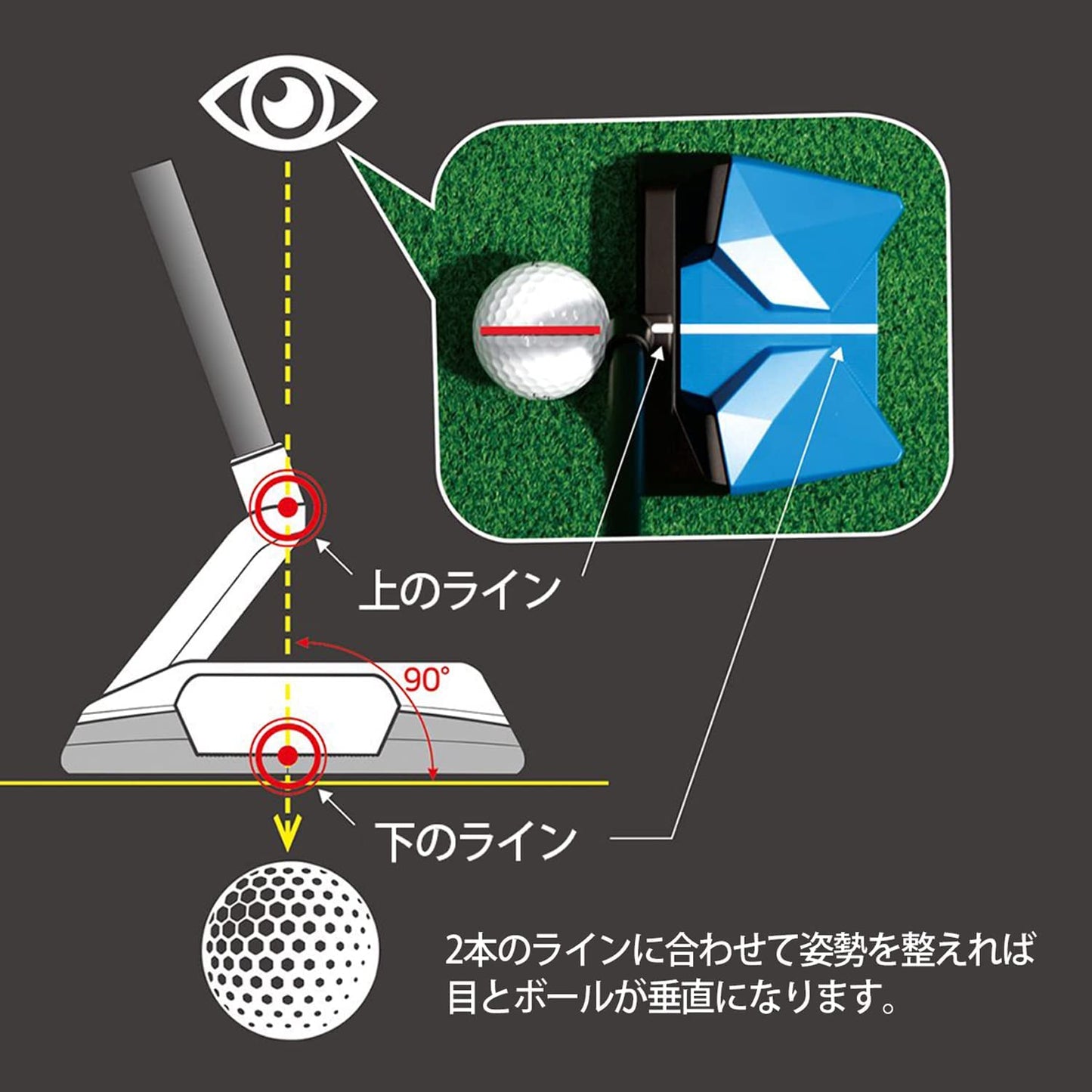 STEALTH2.0(ステルス2.0)デュアルアライメントライン マレット型パター