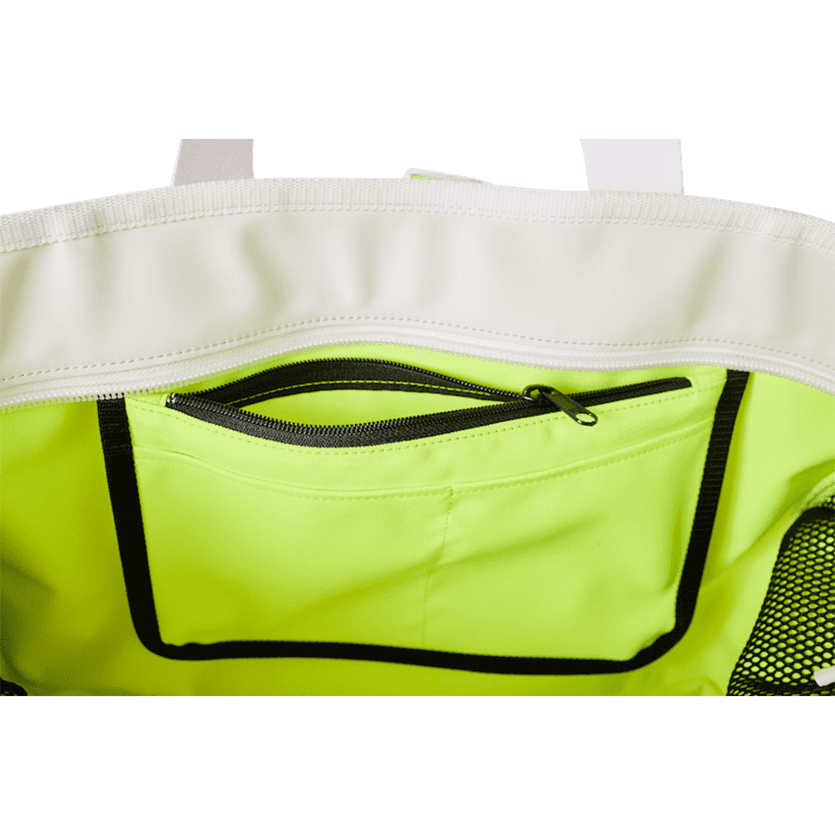 ボストンバッグ White×Lime